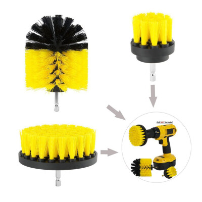 

〖Follure〗3Pcs Grout Power Scrubber Cleaning Brush Cleaner Combo Tool Kit Yellow