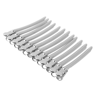 

〖Follure〗12pcs Lot Silver Crocodile Alligator Bow Blank Hair Clips Metal Double Prong