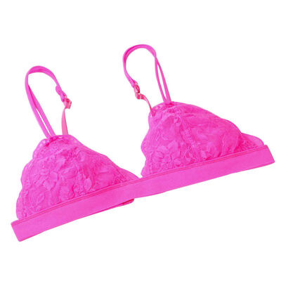 

Women Solid Floral Sheer Lace Bra One Piece Wireless Cute Ladies Crop Top Female Lingerie