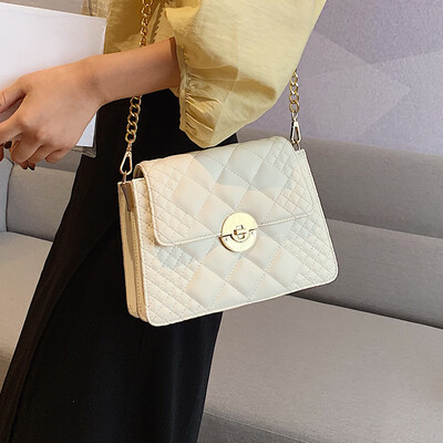 

New small bag female bag 2019 new wave Korean version of the wild Messenger bag French niche one shoulder rhombic small square bag