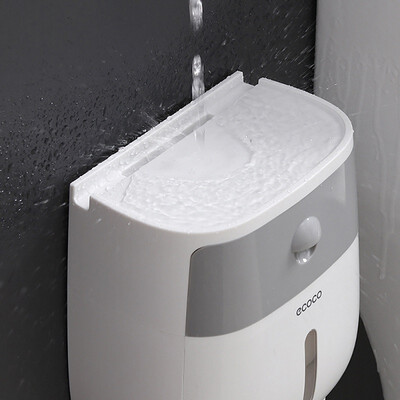 

Ecoco Double-layer Tissue Storage Box Toilet Paper Holder for Living Room Bathroom Kitchen