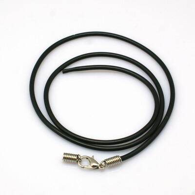 

Rubber Necklace Cord Making with Platinum Iron Findings 18" 15mm