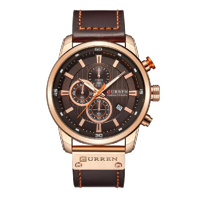 

Curren Men Fashion PU Leather Sports Wrist Watch Casual Watch Luxury Water-Resistant Quartz Watch