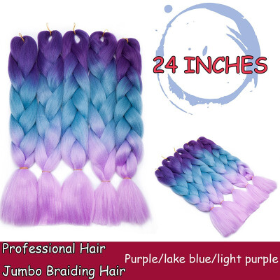 

Braiding Hair Ombre for crochet Hair Weave with Synthetic&Twist Braiding Hair Extensions Dark black 100gpc