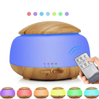 

Remote Control 300ML Essential Oil Diffuser Wood Grain Aromatherapy Humidifier