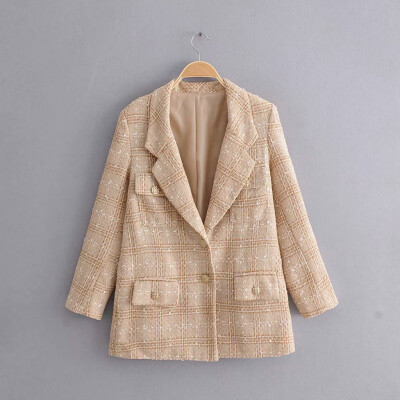 

Tailored Womens Fashion Lapel Loose And Famous Small Tweed Jacket Blouses