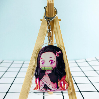 

CAR-TOBBY Anime Demon Kimetsu no Yaiba Keychain Key Ring Phone Pendant