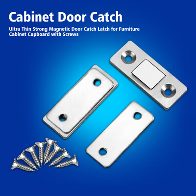 

Ultra Thin Strong Magnetic Door Catch Latch for Furniture Cabinet Cupboard with Screws Cabinet Door Catch Door Magnet