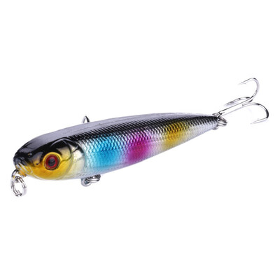 

8cm85g 3D Artificial Pencil Bait Reusable Topwater Floating Lure Fishing Accessories
