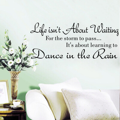 

〖Follure〗Life Isnt About Waiting Wall Stickers Quote Dancing in rain Wall Decal Words