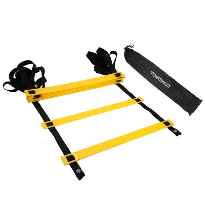 

TOMSHOO 11 Rung Flat Adjustable Speed Agility Ladder Sports Speed Training Exercise Ladder with Free Carry Bag