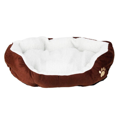 

Ktaxon Pet Dog Puppy Cat Soft Fleece Cozy Warm Nest Bed House Cotton Mat Coffee Size