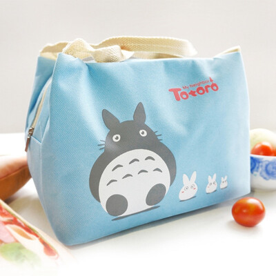 

My Neighbor Totoro Portable Waterproof Oxford Cloth Thick Breakfast Bag Navy