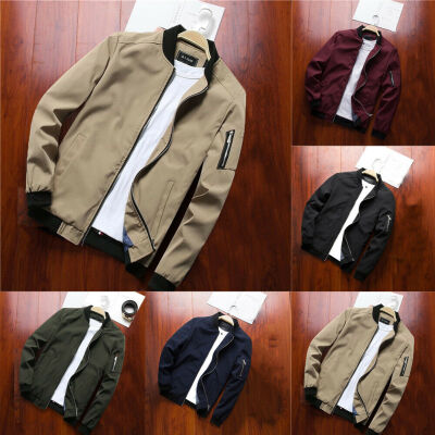 

Winter Men Casual Jacket Fashion Warm Baseball Coat Slim Outwear Overcoat Blouse