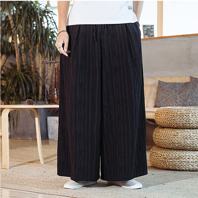 

Gobestart Mens New Fashion Casual Sports Pants Cotton Linen Trousers Baggy Harem Pants