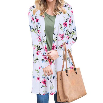 

Toponeto Womens Winter Fashion Casual Printed Cardigan Thin Coat Top Blouse