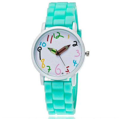 

New Geneva pencil pointer silicone men&women watch casual cute fresh student watch