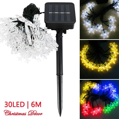 

Solar lamp string 30LED outdoor snowflake led string Christmas Day decorative Garden lights lantern