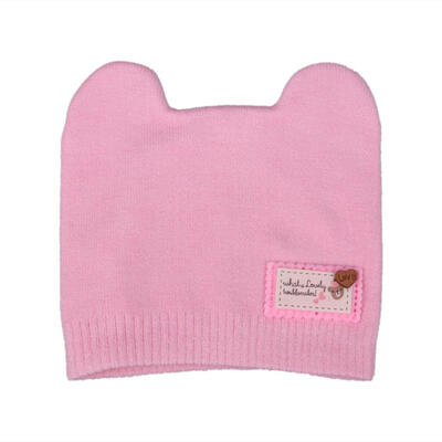 

Cute 0-6Y Baby Knitted Cat Ear Foldable Hats Children Kids Beanies Warm Cap