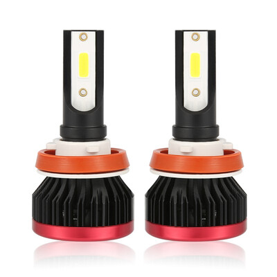 

H11 P6 2PCS Led Cob LED Chip Car Headlamp 50W 6500K White Light 10000LM Car Bulb Fog Light Black