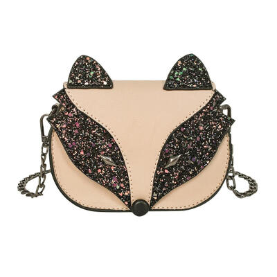 

Cute Sequins Fox Messenger Bags Children Shoulder Baby Girls Purse Handbags