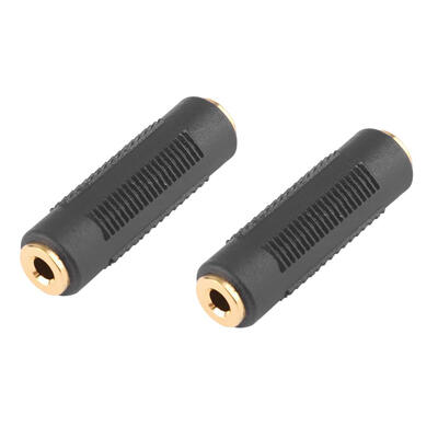 

2pcs 35mm Jack Female to Female Audio Coupler Adapter Converter Connector