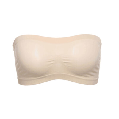 

New Women Ladies Strapless Seamless Padded Boob Bandeau Tube Tops Bra