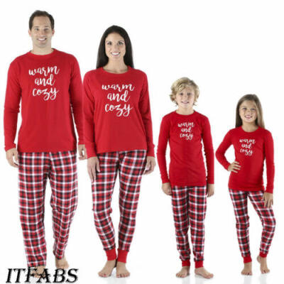 

Family Matching Christmas Pajamas Set Women Baby Kids Sleepwear Nightwear Gift