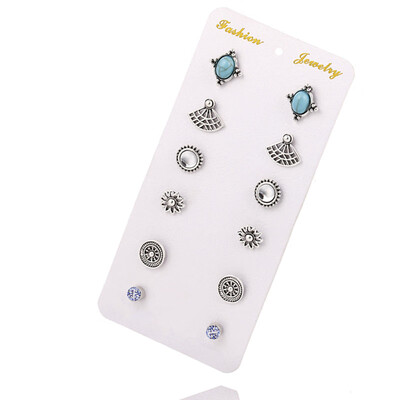 

Fashion Retro bohemian antique silver Punk Vintage long earrings for women Ear Clip jewelry wholesale