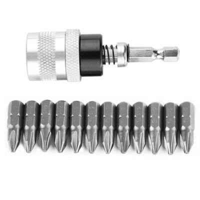 

Greensen Adjustable Screw Depth Limiter Holder with 12pcs Cross PH2 Screwdriver Bits