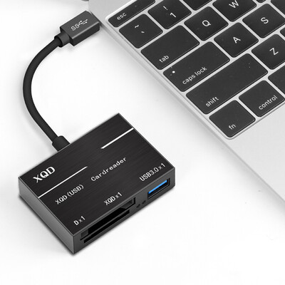 

Type-c to XQDSD Card High Speed Card Reader USB30HUB Compatible with USB3020 Silvery