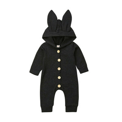 

US Newborn Baby Girl Boy 3D Ears Hooded Romper Bodysuit Jumpsuit Outfits Clothes