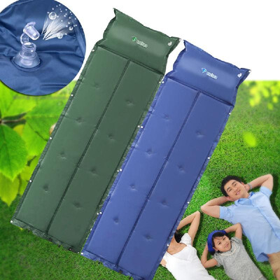 

BlueField Outdoor Camping Thick Automatic Inflatable Mattress Self-Inflating Moistureproof Tent Mat Folding Mat with Pillow