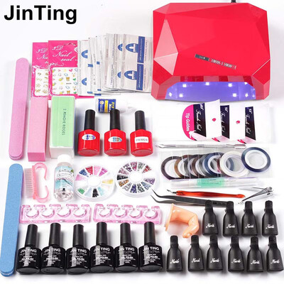 

Nail art set NAIL Lamp Dryer Manicure Tool 6 Color 10ml Soak Off Nail Polish Gel varnishes Base Gel Top Coat lacquer nail kits