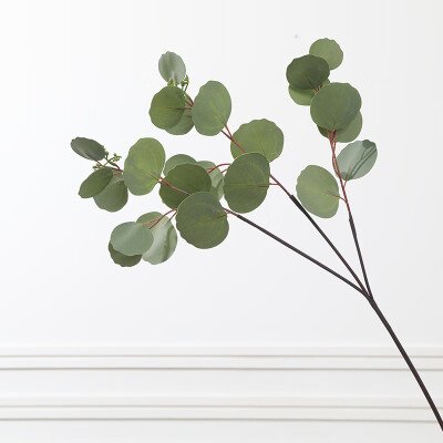 

Artificial Plant 3D Eucalyptus Leaves 3 Forks Wedding Party Decoration