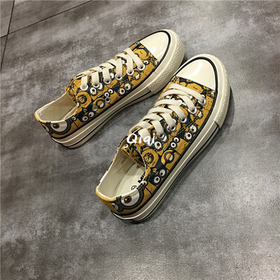

canvas shoe girl ulzzang 100 summer new summer trendy shoes Korean version of student board shoes girl
