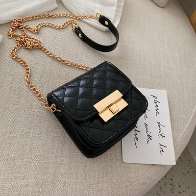 

Lingge chain bag net red mini lock female bag new 2019 summer fashion shoulder slung small square bag