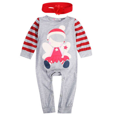 

My First Christmas Newborn Baby Girls Boys Santa Claus Cotton Romper Clothes