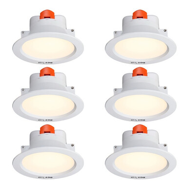 

DGT 10W LED downlight Living Room Entrance Light Bedroom Ceiling Light Embedded Hole Light 6 Pack 15469