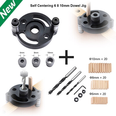 

〖Follure〗Self Centering 6 8 10mm Dowel Jig Wood Panel Hole Puncher Hole Locator Beech Ce