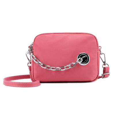 

Solid Color Chain Shoulder Messenger Handbags Women Nylon Crossbody Bags