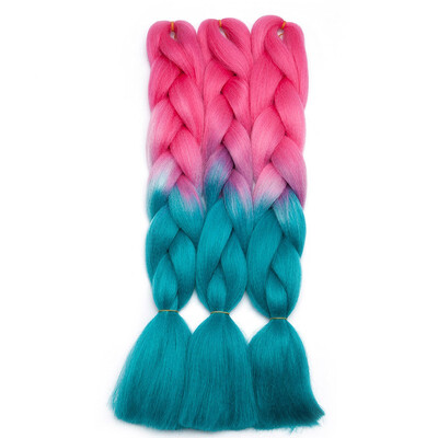 

3 Packs Braiding Hair Ombre for crochet Hair Weave with Synthetic&Twist Braiding Hair Extensions