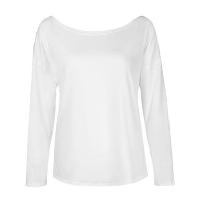 

Women Hollow Out Back Bandage Tops Loose Pullover O-Neck T-shirt Blouse