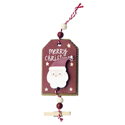 

Siaonvr Christmas Wooden Painted Santa Claus Pendant Christmas Tree Hanging Ornamen