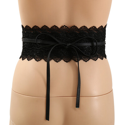 

Lace super wide waist sweet belt European&American women wide waist seal