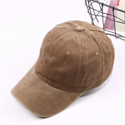 

Korean version of baitou do old baseball cap water wash denim eaves hat female male students street hipster hat summer