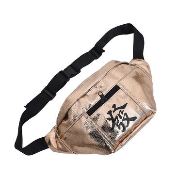 

Chinese Letter Print Shoulder Unisex Waist Fanny Packs Crossbody Chest Bags