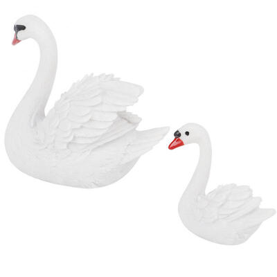 

Greensen 2 PCS Swan-shape Garden Statue Outdoor Sculpture Lawn Garden Scene Decor