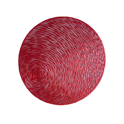 

Hollow Round Non Slip Insulation Table Mat Washable Hotel Restaurant Home Decor PVC Placemat