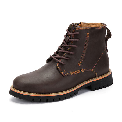 

Cross-border Europe&the United States autumn&winter mens outdoor leather tooling short boots casual leather shoes first layer leather Martin boots men